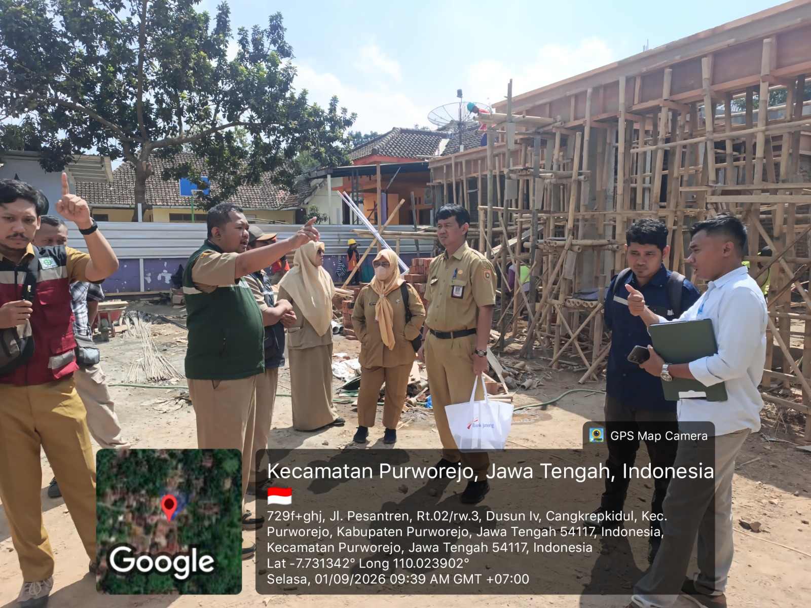 Monev Pembangunan Kantor Kelurahan Cangkrep Kidul